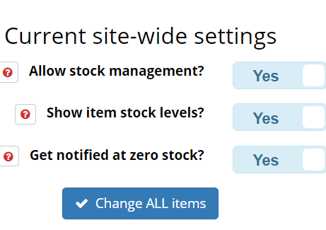 Manage site-wide settings